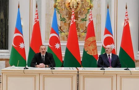 Azerbaijani, Belarus presidents make press statements
