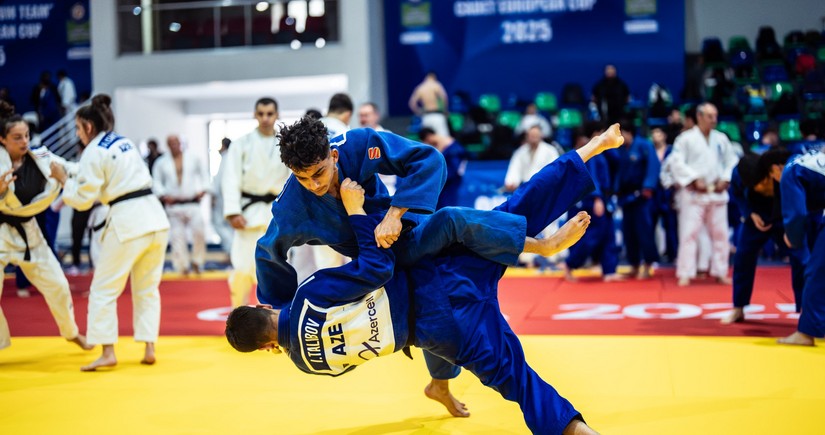 Quba Olimpiya İdman Kompleksində cüdoçuların beynəlxalq təlim-məşq toplanışı davam edir