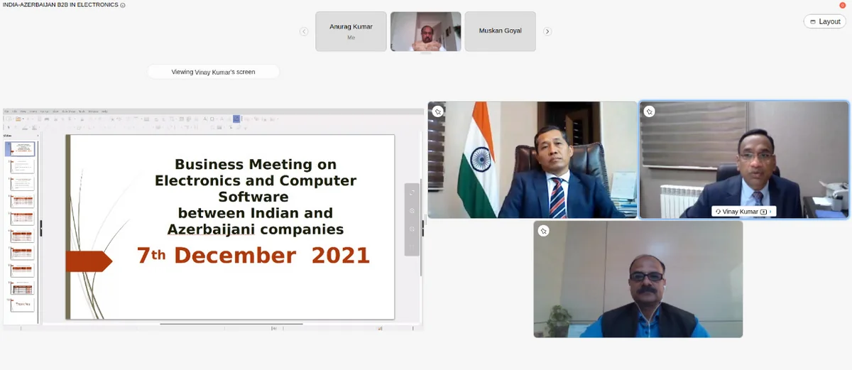 Webinar on electronic and software products organized by Embassy of India in Baku