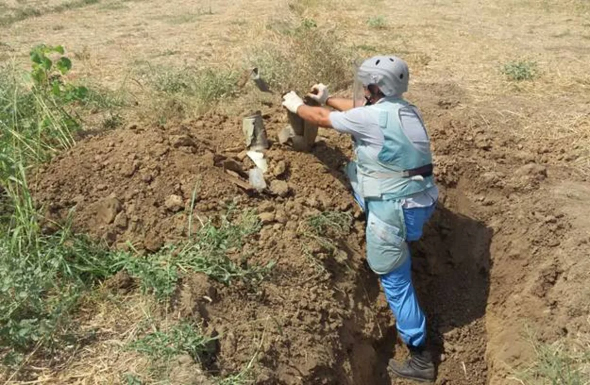 Ağcabədi və Ağdamda partlamış top mərmisinin qalıqları aşkarlanıb