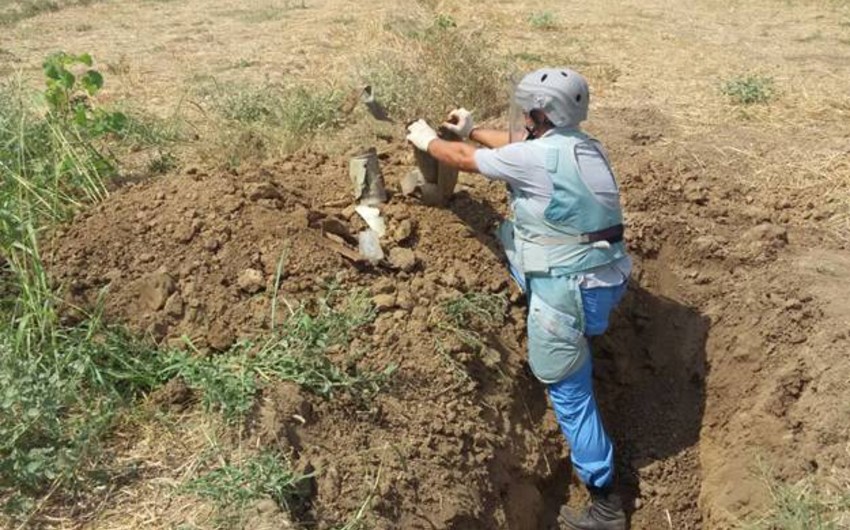 Ağcabədi və Ağdamda partlamış top mərmisinin qalıqları aşkarlanıb