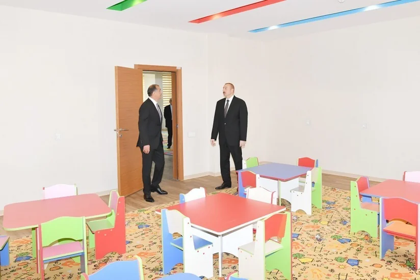President Ilham Aliyev opens orphanage-kindergarten in Imishli district