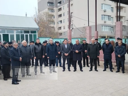Göyçayda şəhidlərin xatirəsinə inşa edilən bulaq kompleksinin açılışı olub