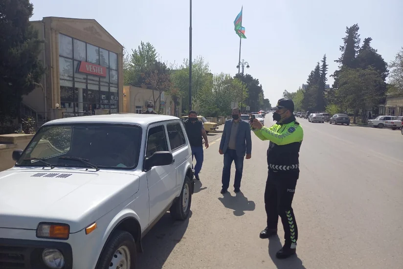 Biləsuvarda yol hərəkəti qaydalarını pozan sürücülərə qarşı reyd keçirildi