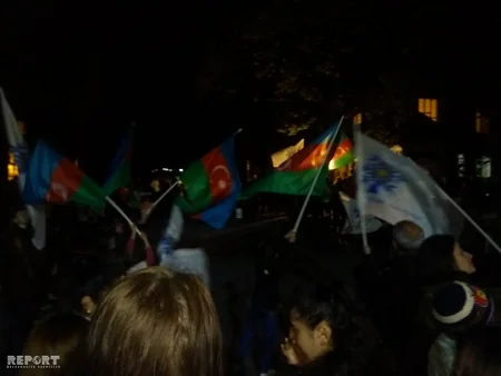 Zaqatalalılar seçkilərin nəticələrini bayram edirlər - VİDEO - FOTO