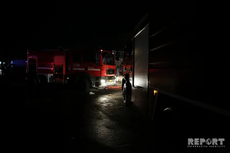 “Sabunçu bazarı”nda baş verən yanğından - FOTOREPORTAJ