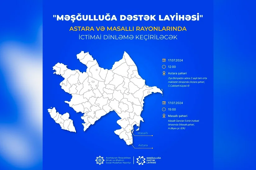“Məşğulluğa Dəstək Layihəsi” çərçivəsində iki rayonda ictimai dinləmələr təşkil olunacaq