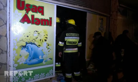 Lənkəranda uşaq geyimi mağazası yanıb - FOTO