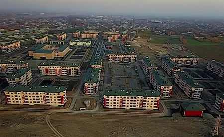 President Ilham Aliyev views new residential complex for IDPs in Tartar district