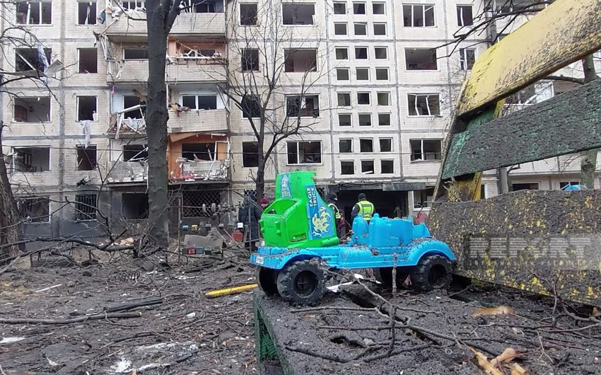 Houses belonging to Azerbaijanis destroyed in Russian missile strikes on Kyiv - PHOTOS