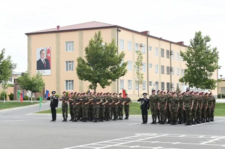 Ceremony to transfer soldiers from active military service to reserve units held at military unit of State Security Service