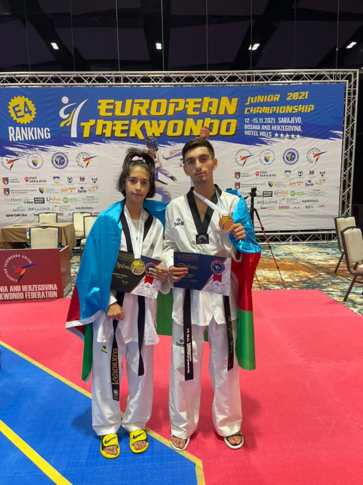 Azərbaycanın iki taekvondoçusu Avropa çempionu olub