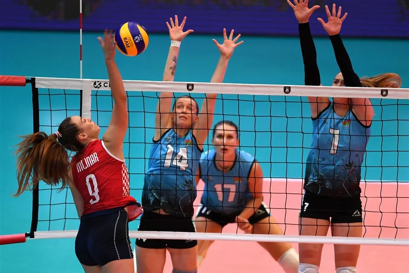 Qadın voleybolçulardan ibarət Azərbaycan millisi Avropa çempionatına qələbə ilə başlayıb