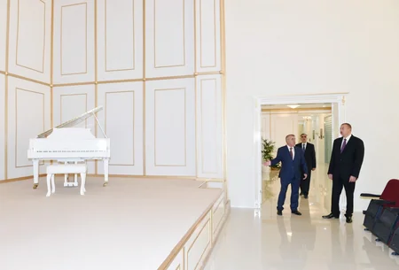 ​Prezident İlham Əliyev Göyçayda bir sıra obyektlərin açılışında iştirak edib