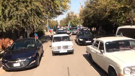 Salyanda qələbə böyük coşqu ilə qeyd olunub