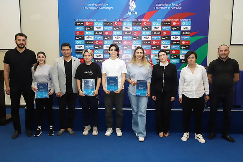 UEFA kursunu uğurla başa vuran qadın məşqçilərə diplomlar təqdim olunub