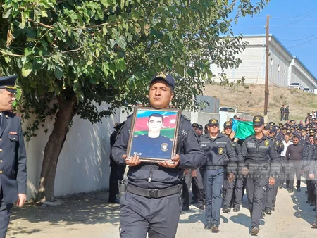 Yol qəzasında həlak olan polis serjantı Naxçıvanda dəfn edilib - YENİLƏNİB