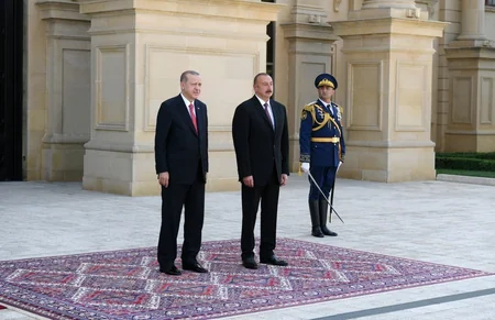 İlham Əliyev və Rəcəb Tayyib Ərdoğan Şəhidlər xiyabanını ziyarət ediblər