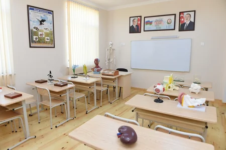 Azerbaijan's First VP views new building of Gubadli district Khanlig village school in Ramana