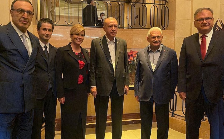 Nizami Gəncəvi Beynəlxalq Mərkəzinin üzvləri Rəcəb Tayyib Ərdoğan və Binəli Yıldırımla görüşüblər