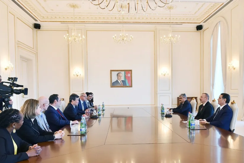 Президент Ильхам Алиев принял делегацию Международного бюро выставок