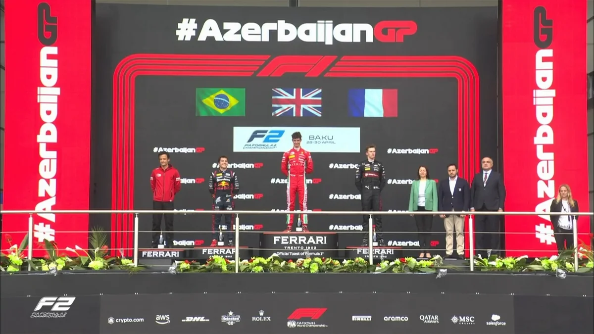 “Formula 2” üzrə Azərbaycan Qran-prisinin qalibləri mükafatlandırılıblar