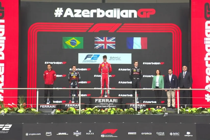 “Formula 2” üzrə Azərbaycan Qran-prisinin qalibləri mükafatlandırılıblar