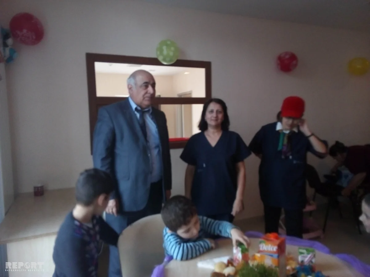 Mingəçevirin səhiyyə işçiləri Novruz bayramı münasibətilə Uşaq Nevroloji Sanatoriyasını ziyarət edib