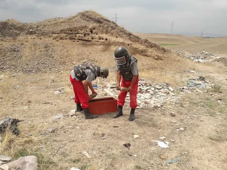 Ağstafada bir neçə mərmi və qumbara tapılıb