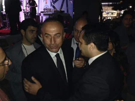 ​Türkiyənin XİN başçısı azərbaycanlı jurnalistlərlə görüşüb - FOTO