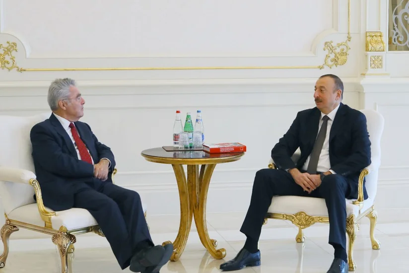 President Ilham Aliyev receives former Austrian President Heinz Fischer