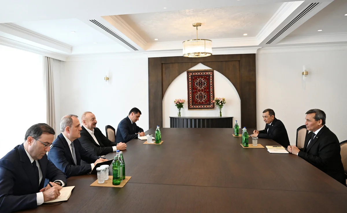 Azərbaycan Prezidenti Xankəndidə Türkmənistan Nazirlər Kabineti Sədrinin müavinini qəbul edib