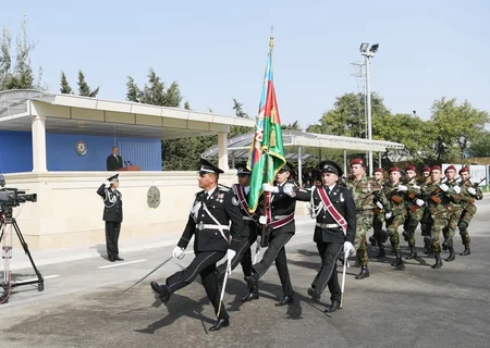 Prezident İlham Əliyev DTX-nin N saylı hərbi hissəsində gənc əsgərlərin andiçmə mərasimində iştirak edib - YENİLƏNİB - FOTO