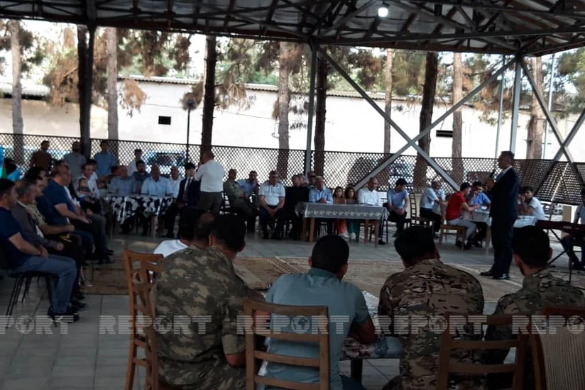 Biləsuvarda müharibə iştirakçılarına medallar təqdim olunub