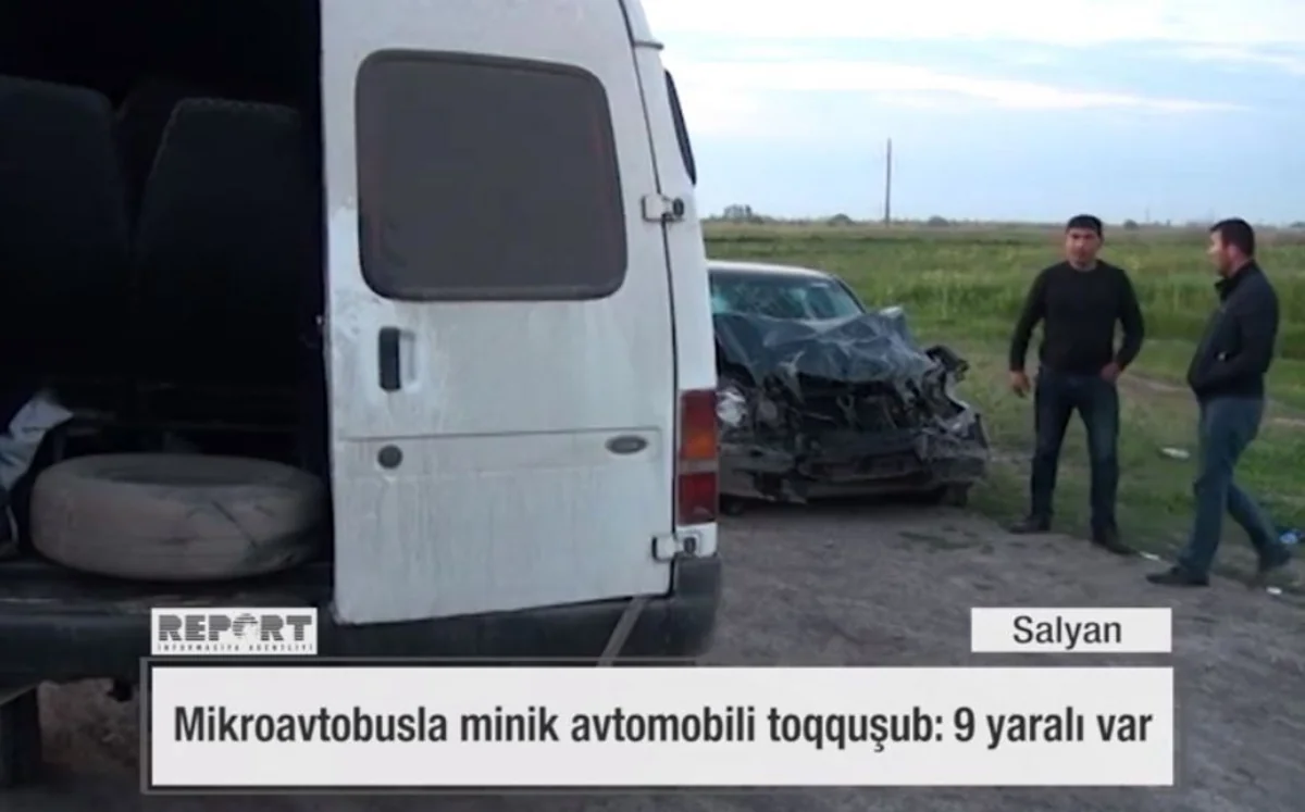 В Сальяне произошло ДТП, пострадали 9 человек - ВИДЕО - ОБНОВЛЕНО