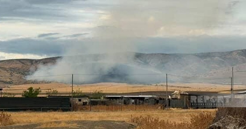 Lightning strike sparks wildfire in mountainous area of Azerbaijan's Shaki