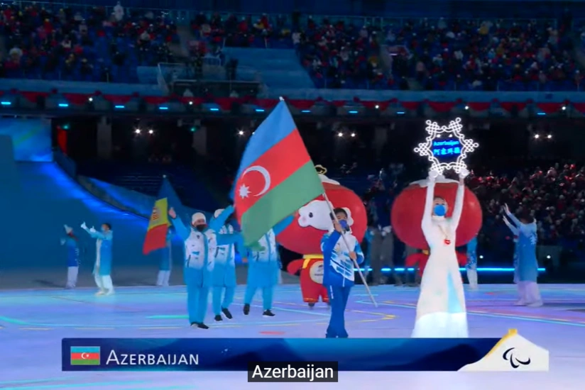 Pekin-2022: Azərbaycan nümayəndələri açılış mərasimində paraddan keçib