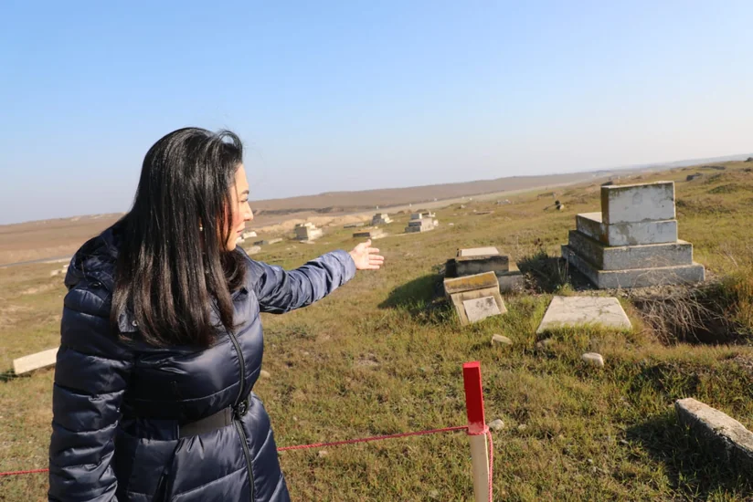 Омбудсмен провела оценочную миссию на разрушенных кладбищах в Физули и Зангилане