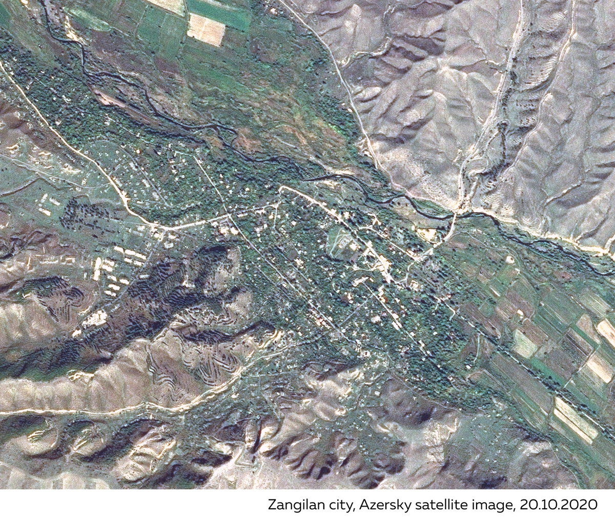 Satellite imagery of Zangilan
