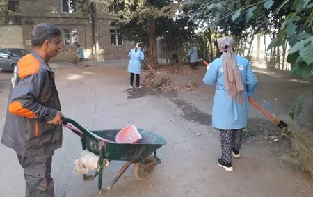 Gəncədə koronavirusa görə dezinfeksiya işləri aparılır