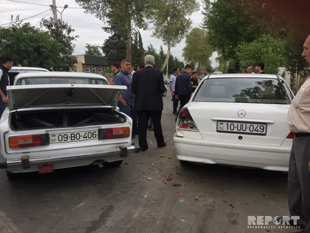 Tərtərdə zəncirvari yol qəzası baş verib, xəsarət alanlar var - FOTO