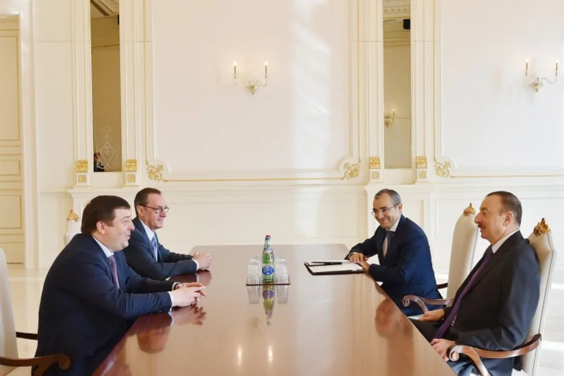 Prezident İlham Əliyev Birinci Moskva Dövlət Tibb Universitetinin rektorunu qəbul edib