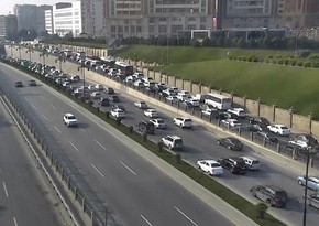 BNA: Paytaxtda nəqliyyat vasitələrinin hərəkətində sıxlıq müşahidə olunur
