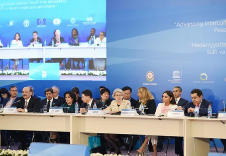 Mehriban Əliyeva: Bu gün dünya qarşılıqlı anlaşma əsasında sivilizasiyaların dəyərlərinin qorunmasına ciddi ehtiyac duyur