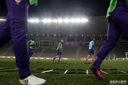 Qarabağ və Fiorentina oyundan əvvəl son məşqə çıxıb - FOTOREPORTAJ