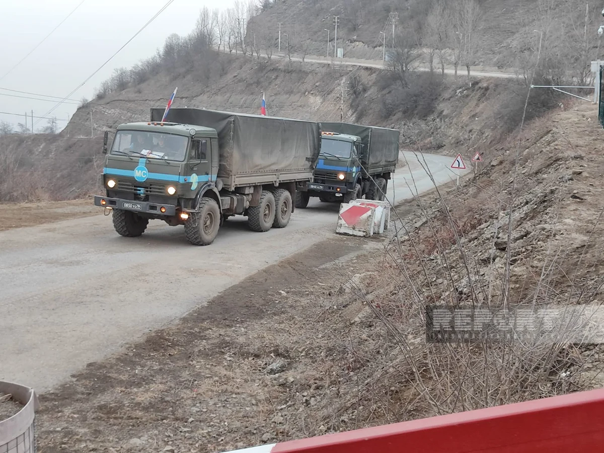 79 vehicles belonging to Russian peacekeepers  pass unhindered on Khankandi-Lachin road