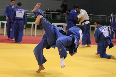 İlham Zəkiyev Azərbaycan cüdo millisi ilə birgə məşqə çıxıb