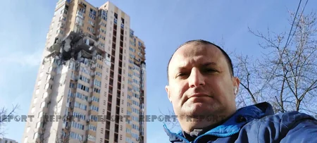 Фоторепортаж Report c места попадания ракеты в многоэтажку в Киеве