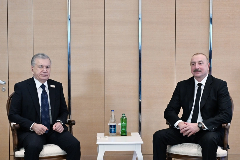 İlham Əliyev və Şavkat Mirziyoyev videobağlantı vasitəsi ilə Xankəndidə tikiş fabrikinin açılışında iştirak ediblər - YENİLƏNİB