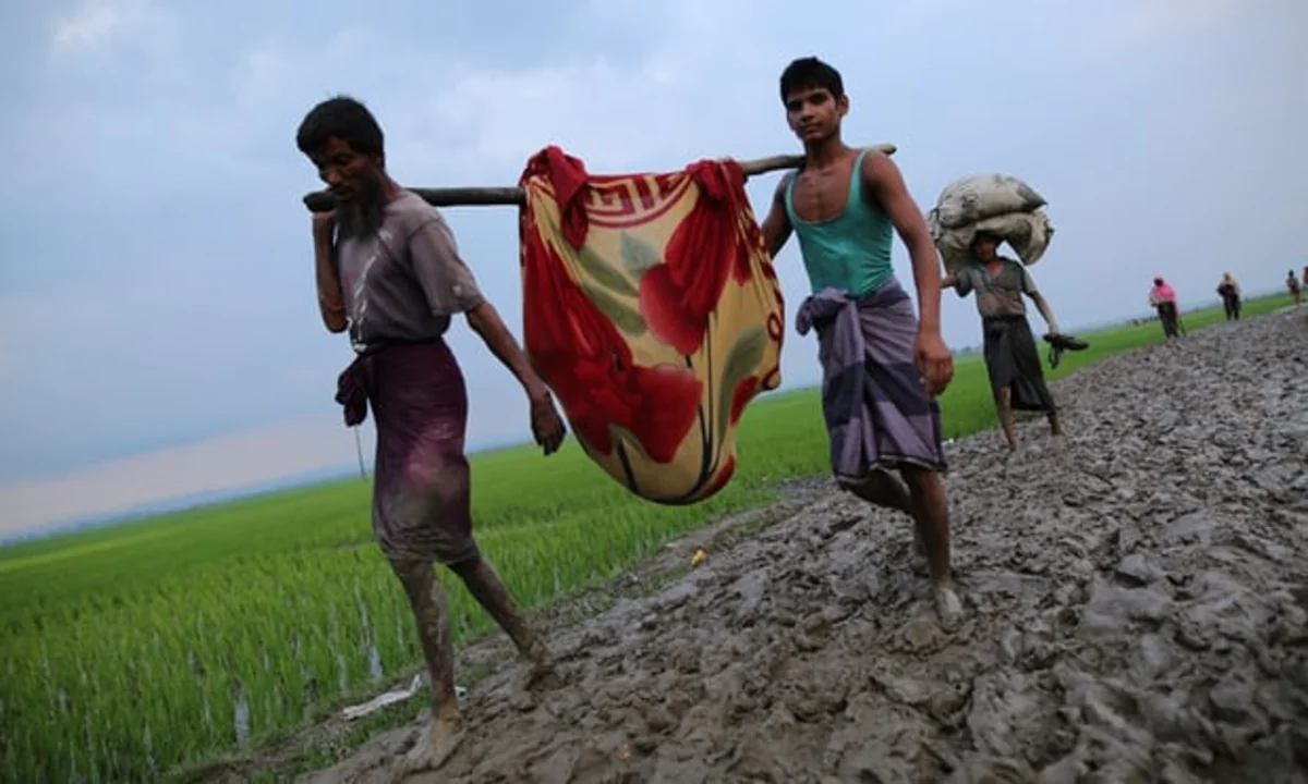 Son bir ayda Banqladeşə sığınan Rohingya qaçqınlarının sayı 430 min nəfəri keçib